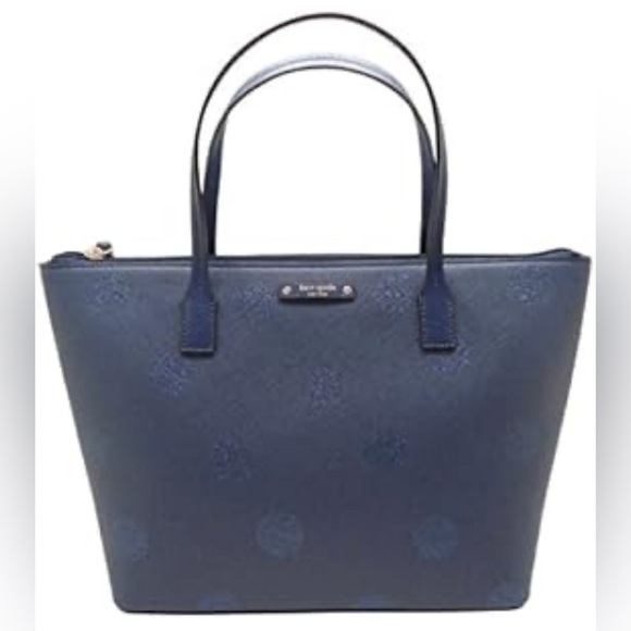 kate spade Handbags - Kate Spade Blue Hani Haven Lane Tote with Sparkle Polka Dots